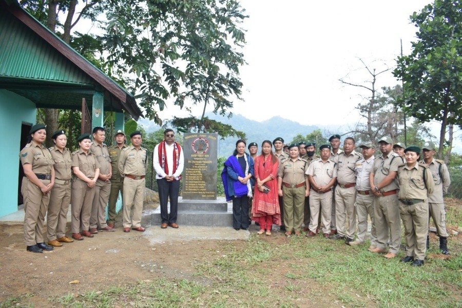 Officials during the inauguration of Marep Forest Park on June 8. The park is located in Marepkong ward, Mokokchung. (Morung Photo)